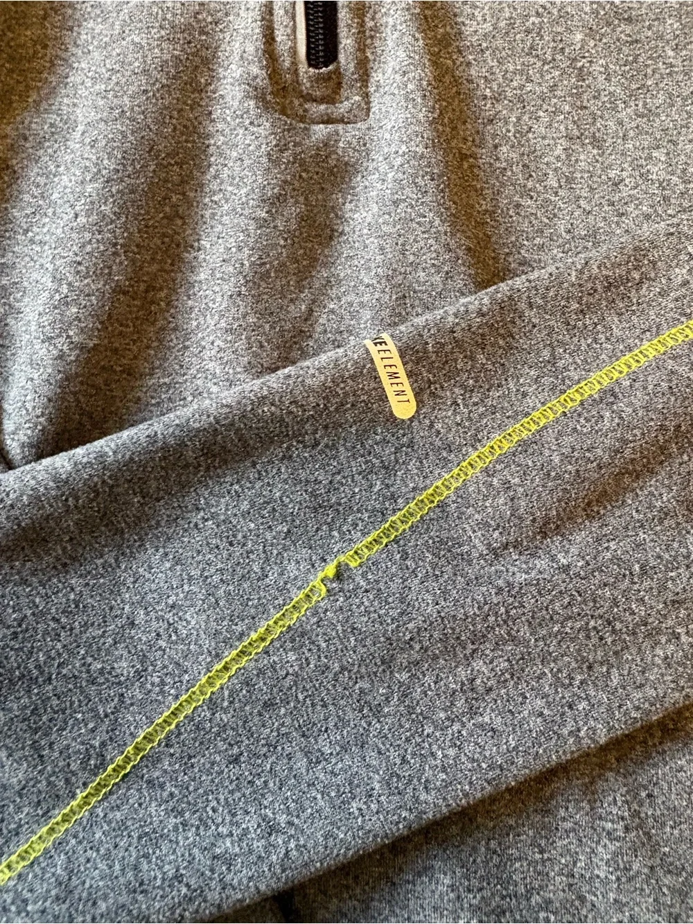 Nike Women’s Charcoal Gray Quarter-Zip Pullover with Yellow Accents
